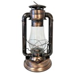 Bronze-Colored Storm Lantern in Metal 38 cm