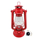 Navy Blue Storm Lantern in Metal 30 cm
