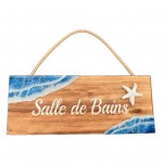 Bathroom Door Sign Beach Style � Nautical Decoration