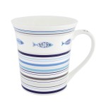 Porcelain Mug with Sardine Design