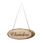 Bedroom Door Sign in Wooden Log
