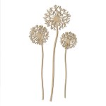 Wooden Dandelion Wall Decor � Set of 3 Wall Flowers � 80 cm