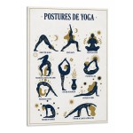 Yoga poses printed canvas wall art 40 x 60 cm