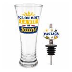 Pastis Gift Set La Vie en Jaune Glass and Bottle Pourer