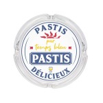 Glass Ashtray Pastis par temps bleu � 10.5 cm