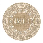 Round Amour Jute Placemat 38 cm