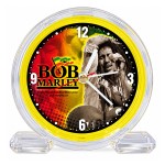 Yellow Bob Marley PVC Alarm Clock 8.5 cm