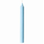 Solid dyed candle 21 cm Light blue