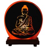 Round Himalayan Salt Buddha Lamp