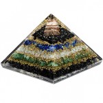 Orgonite pyramid with natural stones 6 cm