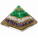 Orgonite pyramid with natural stones 6 cm