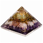Orgonite pyramid with natural stones 6 cm