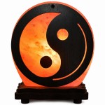 Round Himalayan Salt Yin Yang Lamp