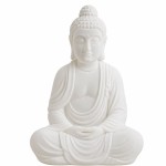 Lightmeup White Porcelain Buddha Table Lamp, 29.8 cm
