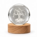 Lightmeup 3D Tree of Life LED Night Light, Glass Sphere