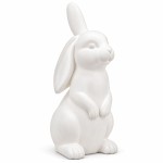 White porcelain rabbit table lamp - 24 cm