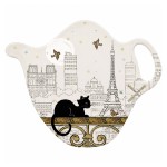 Paris cat melamine tea bag holder