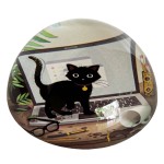 Paperweight Kitten on Computer