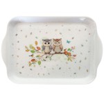 Mini Melamine Tray  Owl Couple and Squirrel