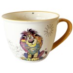 Porcelain Bowl with Handle - Lion Design - 550 ml