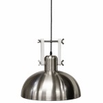 Industrial chandelier In Brushed Steel
