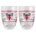 Set of 2 Stade Toulousain Water Glasses