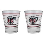 Set of 2 Stade Toulousain Shot Glasses