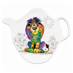 Lion melamine tea bag holder