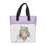 Kiub purple owl insulated lunch bag 26 x 14.5 x 28.5 cm