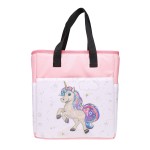 Kiub pink unicorn insulated lunch bag 26 x 14.5 x 28.5 cm