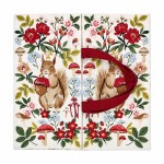 Woodland squirrel cotton pie carrier bag 39 x 39 cm