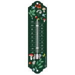 Green woodland metal wall thermometer 20 cm