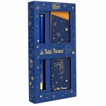 The Little Prince blue and gold pen and case gift set