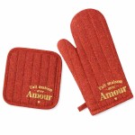 Homemade with Love Kitchen Glove and Pot Holder Set