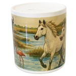 Camargue horse ceramic money box � 9.5 cm