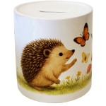 Hedgehog money box for kids ceramic 9.5 cm