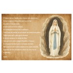 Aluminium wall plaque prayer Our Lady of Lourdes 30.5 x 20 cm