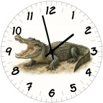 Crocodile wall clock glass 29 cm