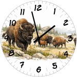 Bison wall clock glass 29 cm