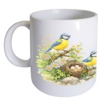 Ceramic mug with small birds 35 cl � French print � CBKr�ation