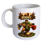 White Ceramic Rugby Mug by Cbkr�ation