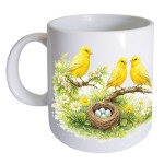 Ceramic mug canaries 35 cl � French print � CBKr�ation