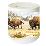 Ceramic Bison Piggy Bank 9.5 cm � Cbkr�ation