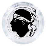 Corsican Moor�s head glass ashtray 9.5 cm