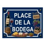 Metal sign �Place de la Bod�ga� � Cbkr�ation wall decorationMeta