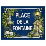 Metal sign fountain square � Cbkr�ation wall decoration