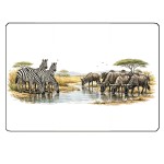 Zebras and Wildebeests Glass Cutting Board 28.5 � 20 cm