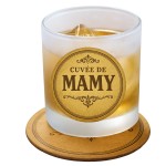 Frosted glass �Mamy Vintage� with matching coaster by Cbkr�ation
