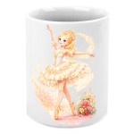 Ceramic ballerina pencil pot ballet dancer gift for girls