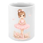 Ballerina ceramic pencil pot pink ballet gift for girls